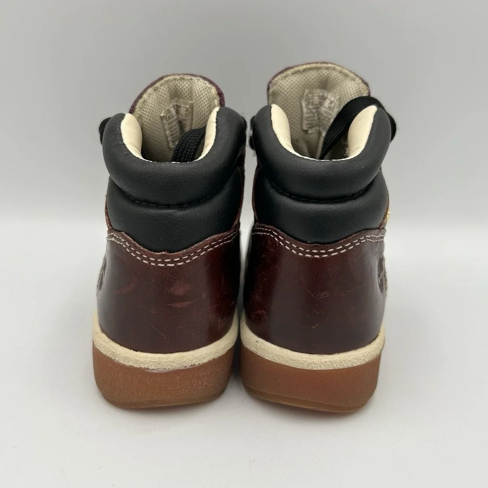 Timberland Toddler Boys Size 6.5 Burgundy Leather Lace Up Field Boots‎